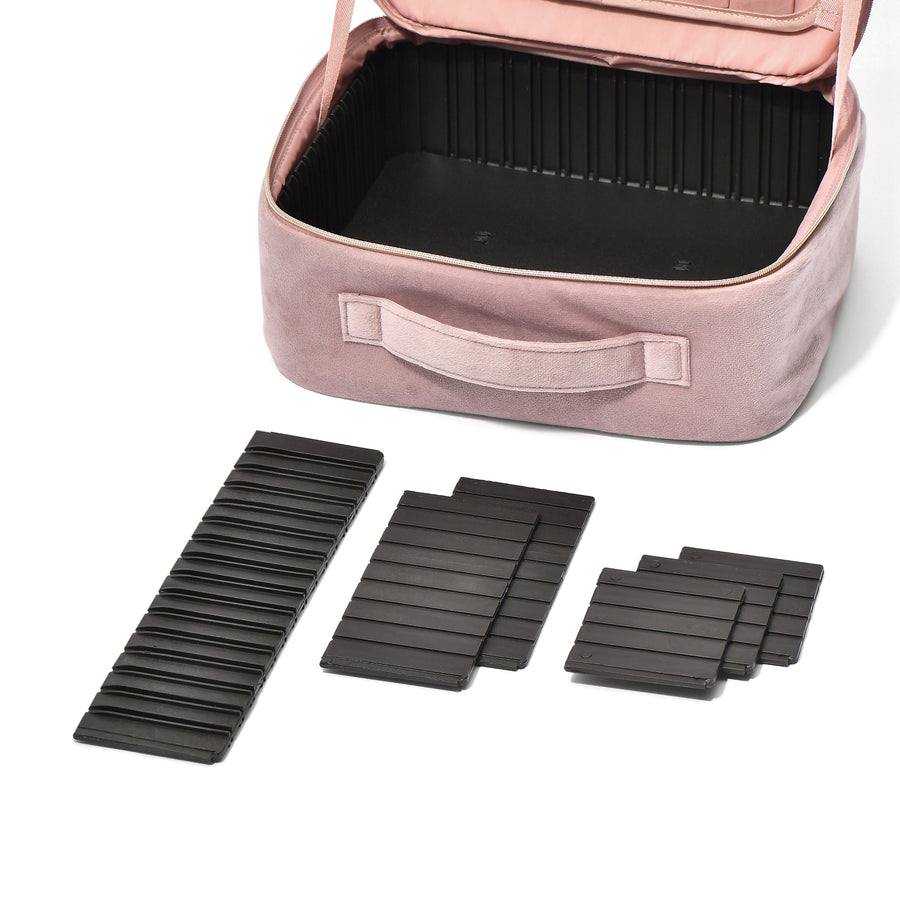 ベロアリボン メイクバッグ ピンク