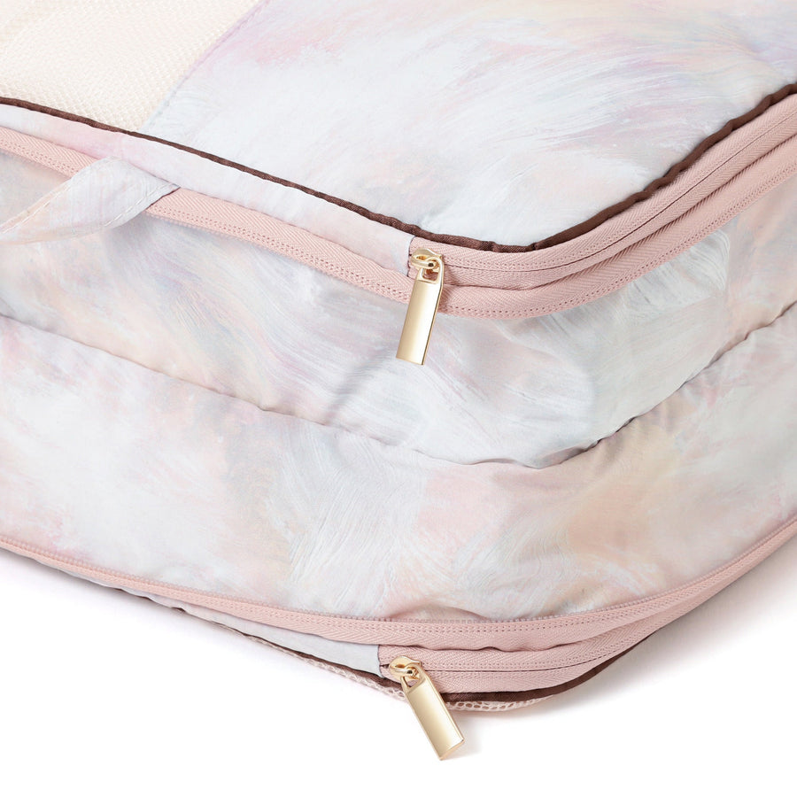 モダンパレット 圧縮オーガナイザー L ブラウン×ピンク