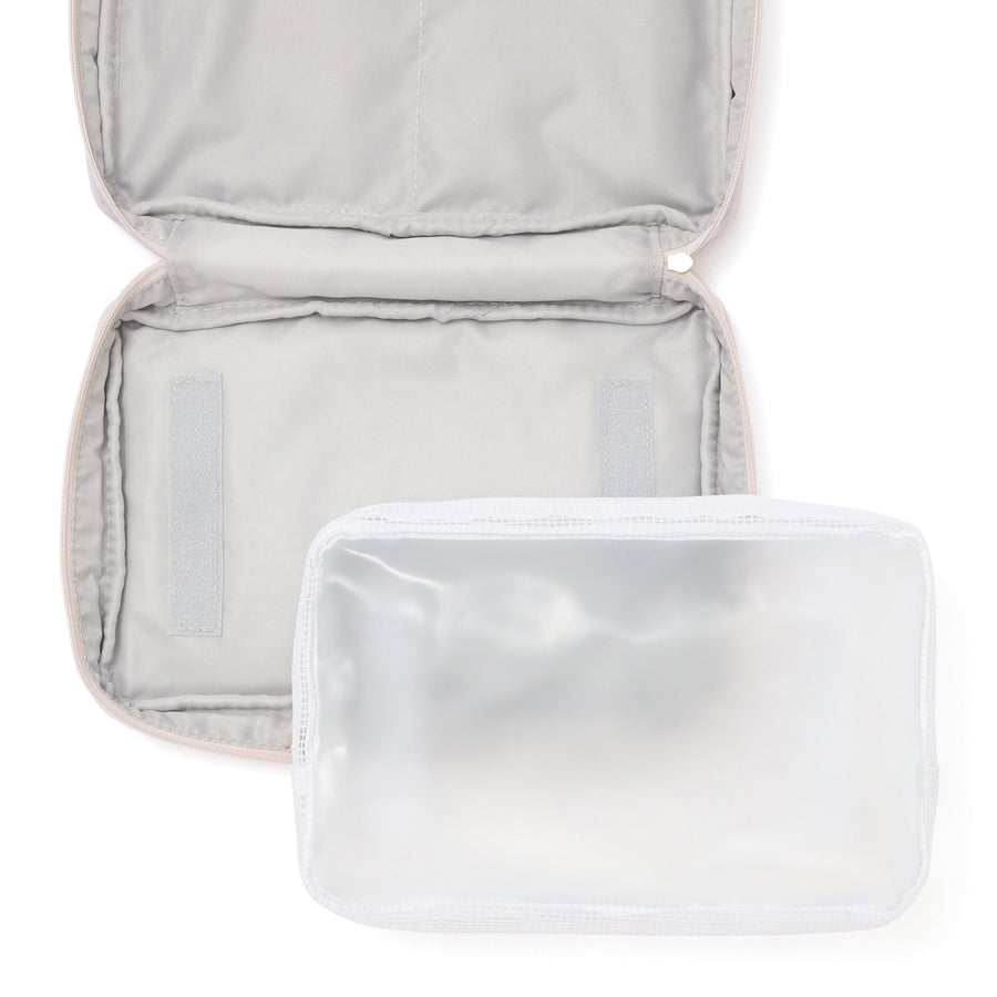 モダンパレット ハンギングポーチ L ベージュ×グレー