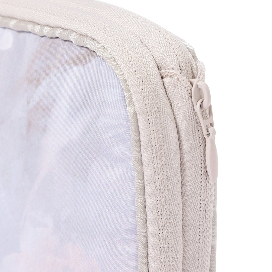 モダンパレット サニタリー圧縮ポーチ ベージュ×グレー