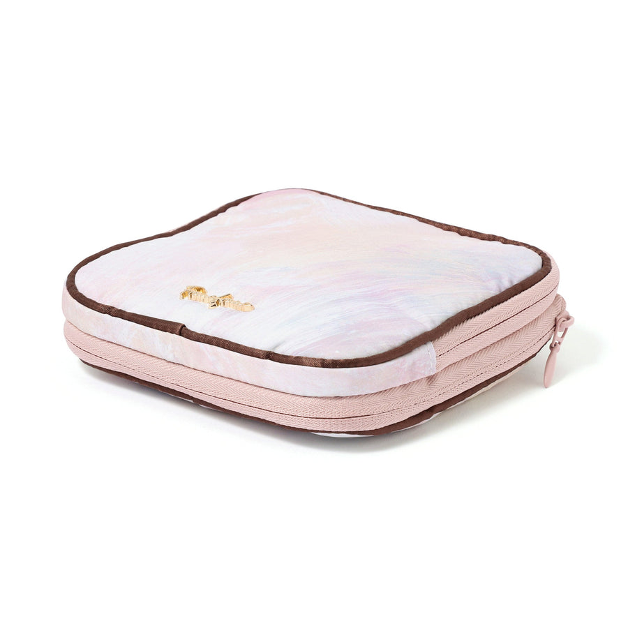 モダンパレット サニタリー圧縮ポーチ ブラウン×ピンク