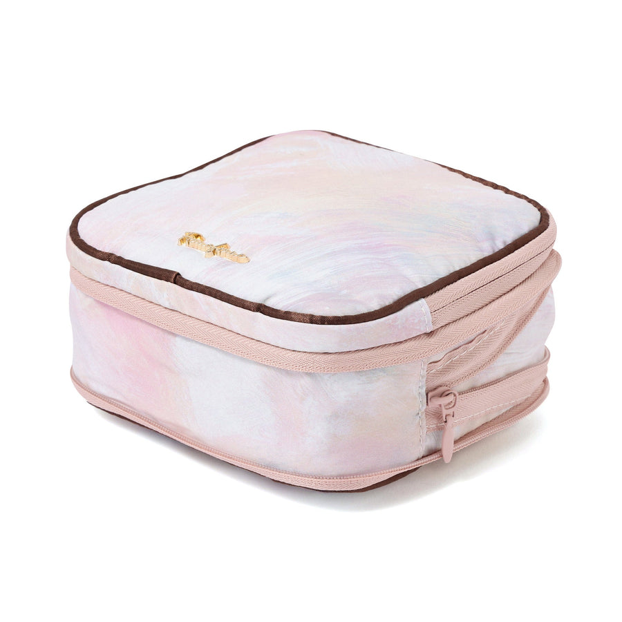 モダンパレット サニタリー圧縮ポーチ ブラウン×ピンク