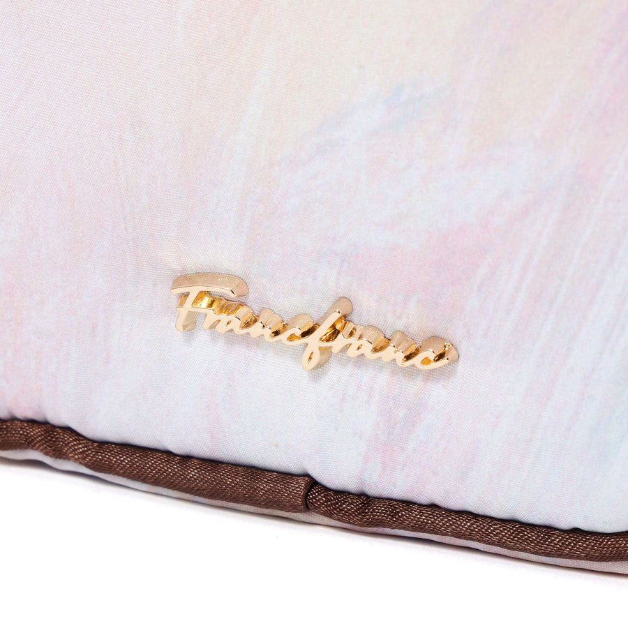 モダンパレット サニタリー圧縮ポーチ ブラウン×ピンク