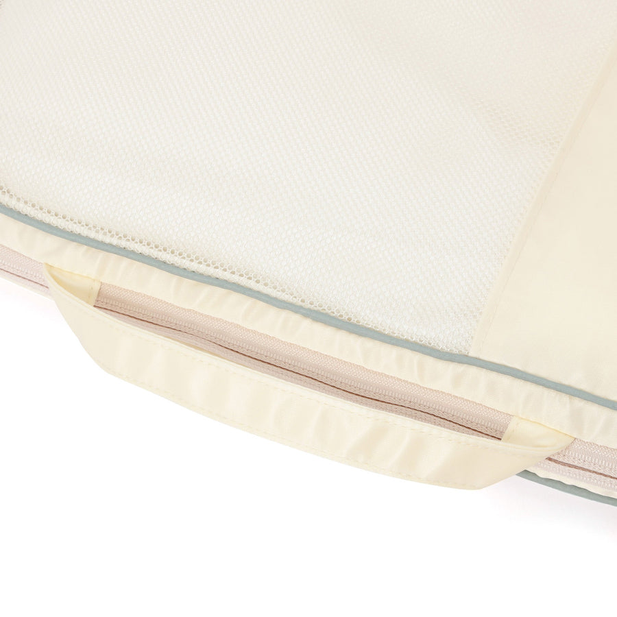 バイカラーサテン 圧縮オーガナイザー S ミント×アイボリー