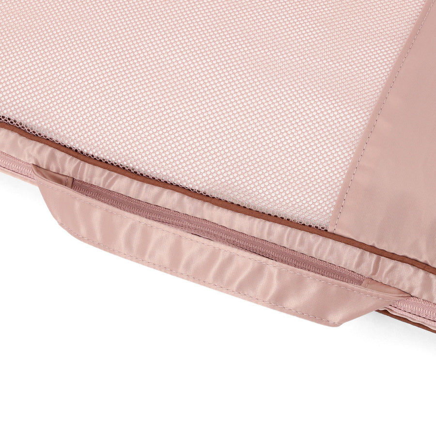 バイカラーサテン 圧縮オーガナイザー S ピンク×ブラウン