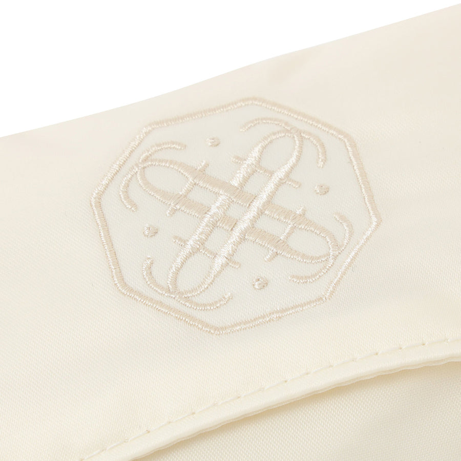 バイカラーサテン 圧縮オーガナイザー L ミント×アイボリー