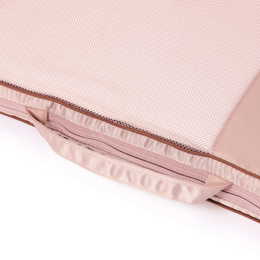 バイカラーサテン 圧縮オーガナイザー L ピンク×ブラウン