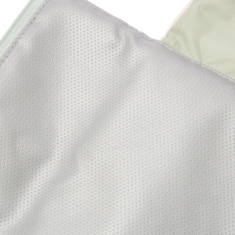 バイカラーサテン ヘアアイロンケース ミント×アイボリー