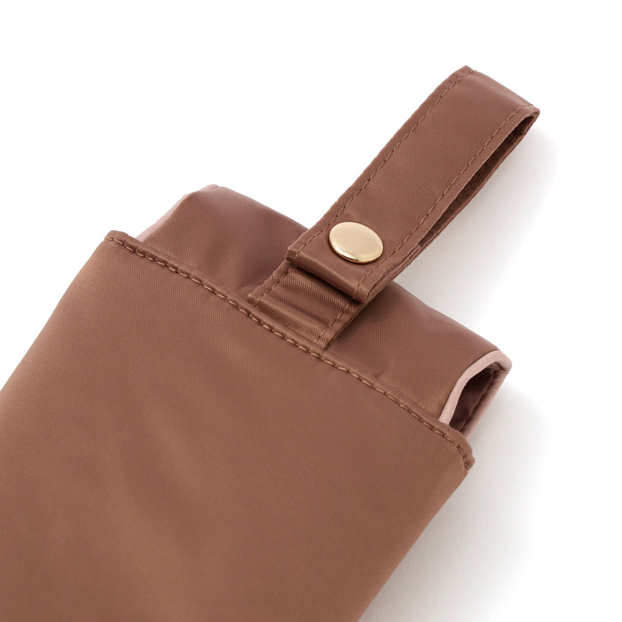 バイカラーサテン ヘアアイロンケース ピンク×ブラウン