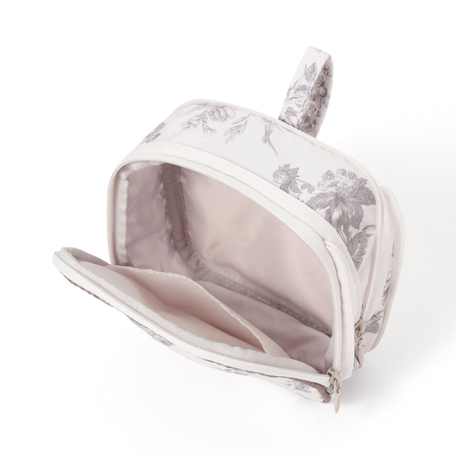 クラシックフラワー サニタリー圧縮ポーチ ライトピンク