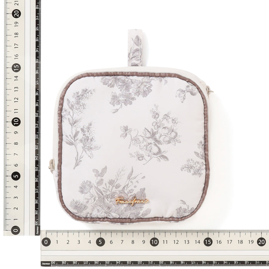 クラシックフラワー サニタリー圧縮ポーチ ライトピンク