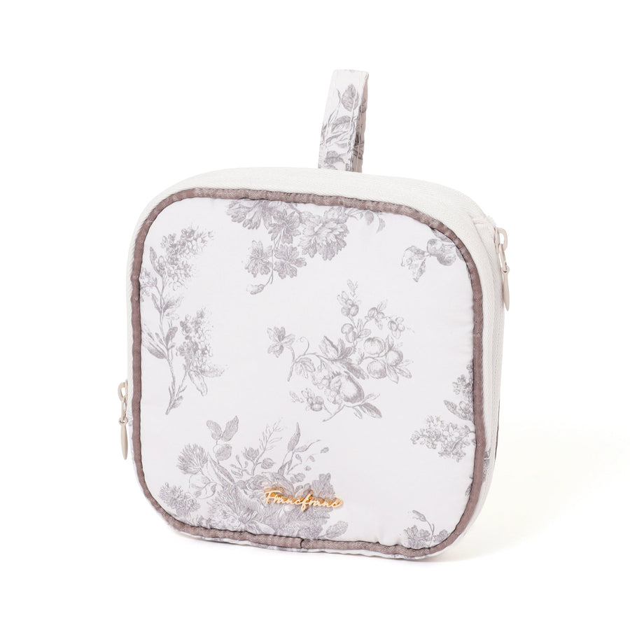 クラシックフラワー サニタリー圧縮ポーチ ライトピンク