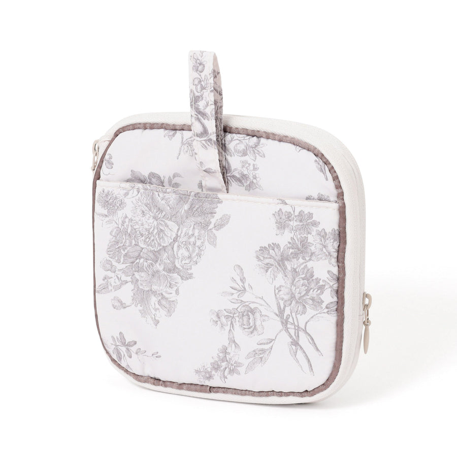 クラシックフラワー サニタリー圧縮ポーチ ライトピンク