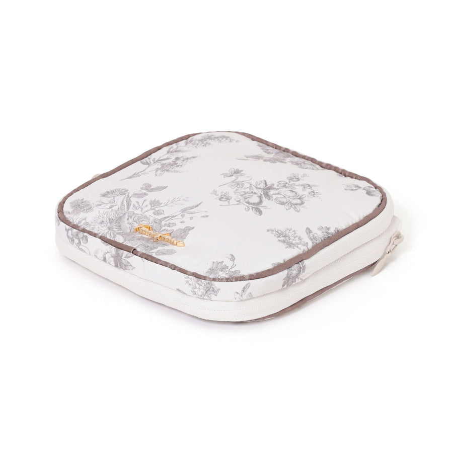 クラシックフラワー サニタリー圧縮ポーチ ライトピンク