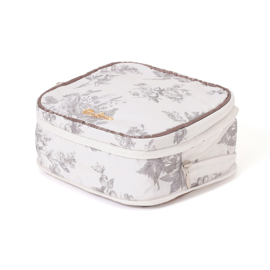 クラシックフラワー サニタリー圧縮ポーチ ライトピンク