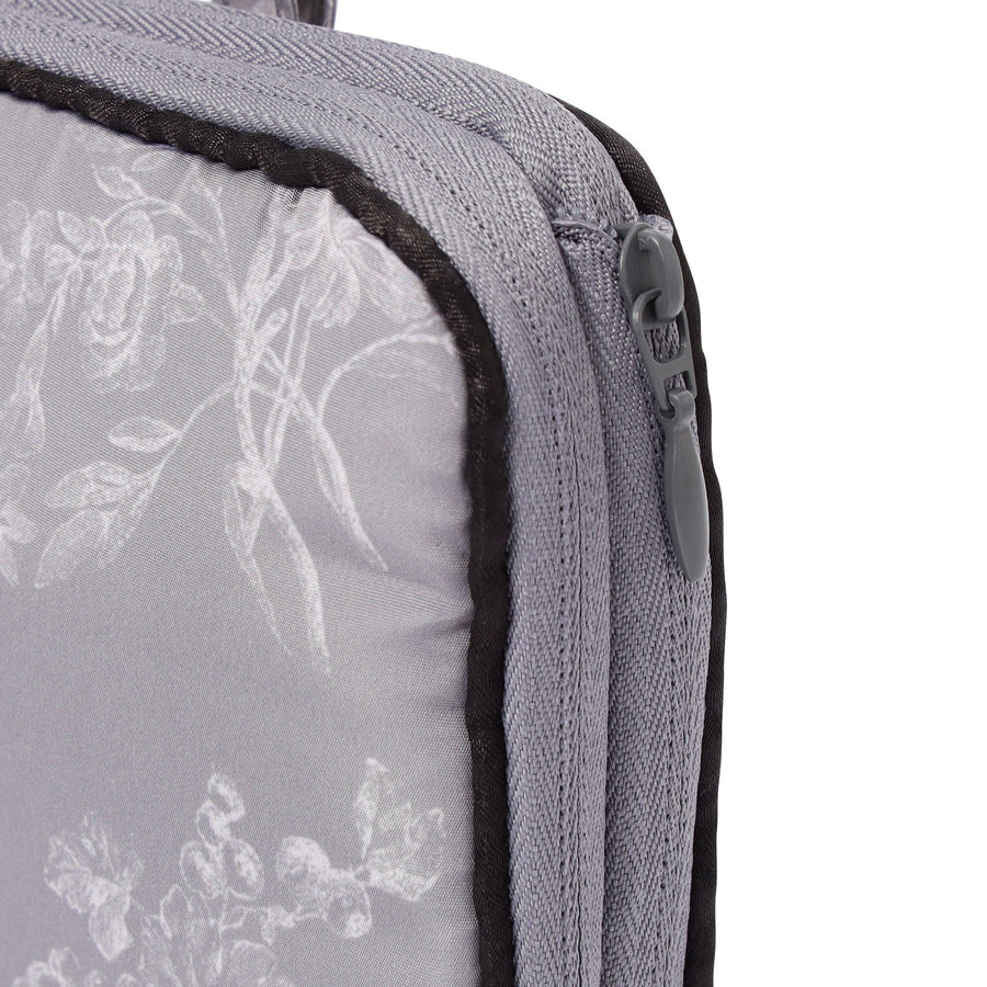 クラシックフラワー サニタリー圧縮ポーチ ダークグレー