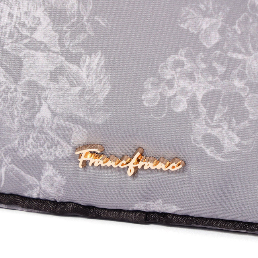 クラシックフラワー サニタリー圧縮ポーチ ダークグレー