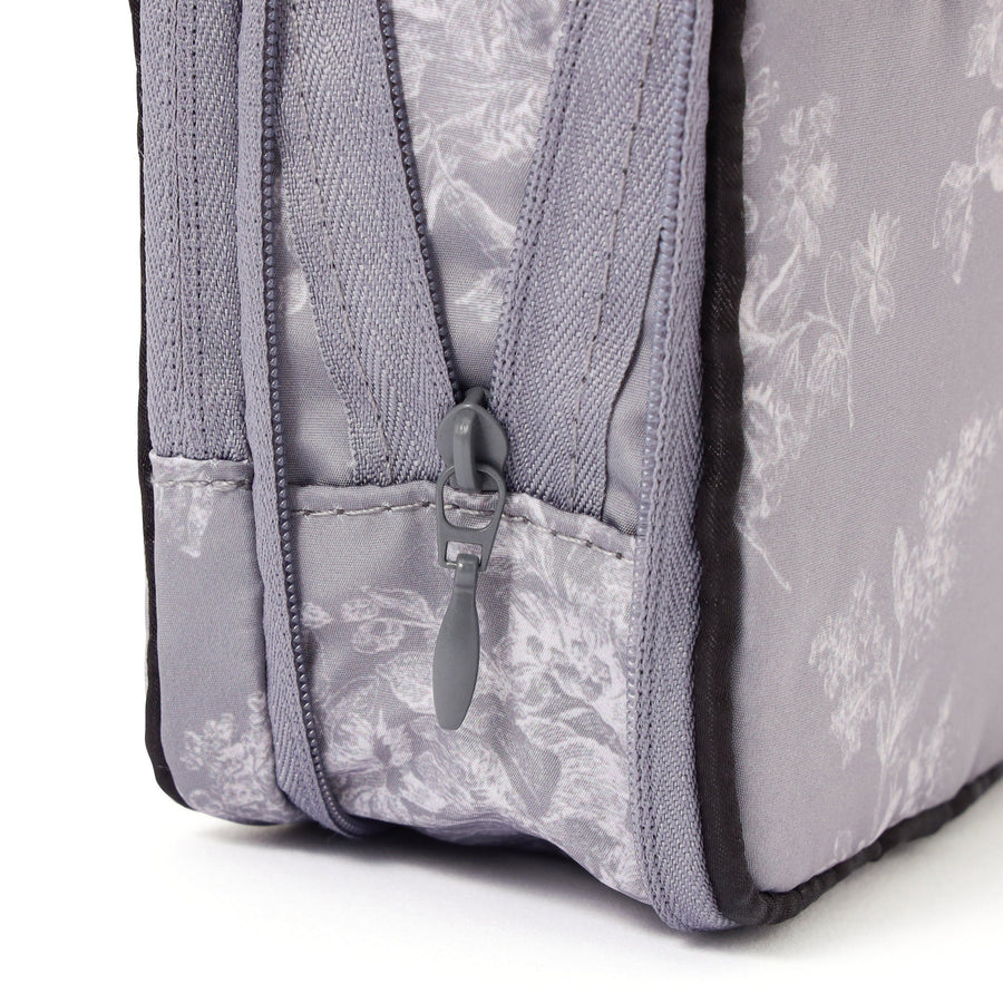 クラシックフラワー サニタリー圧縮ポーチ ダークグレー