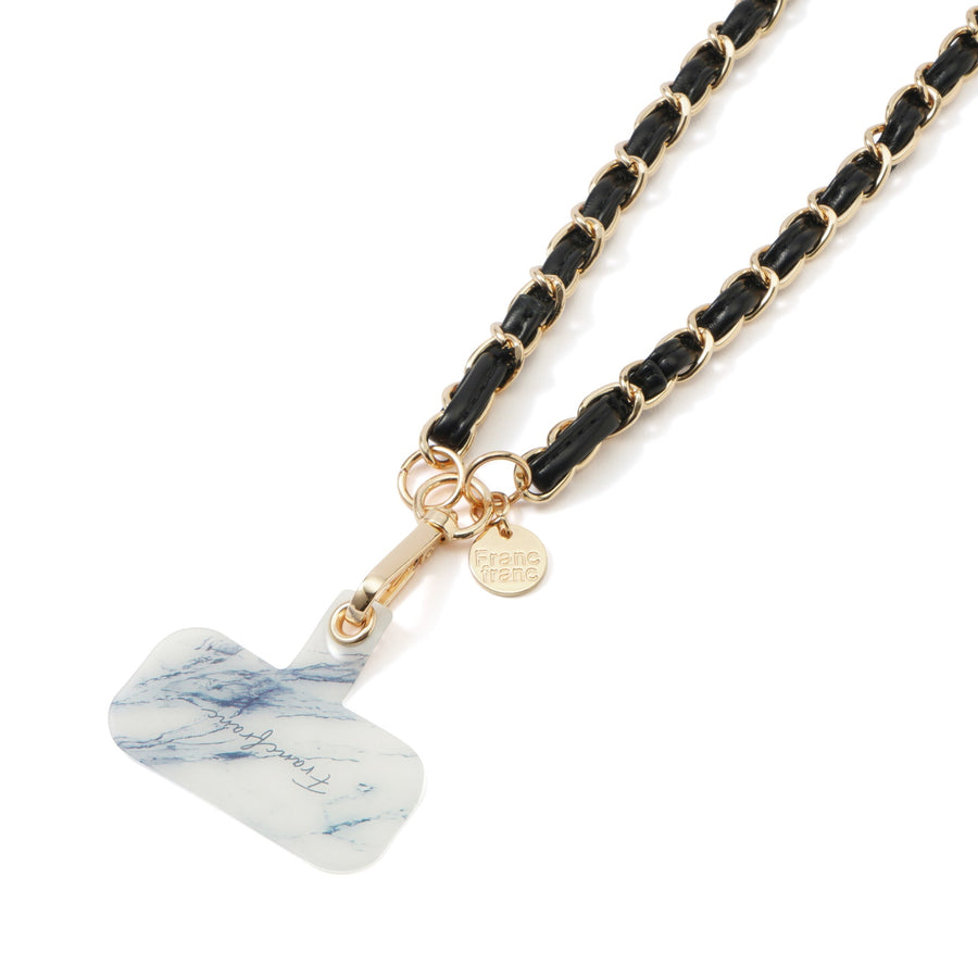 スマホストラップ チェーン 2 ブラック