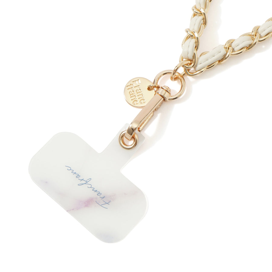 スマホハンドストラップ チェーン 2 ホワイト