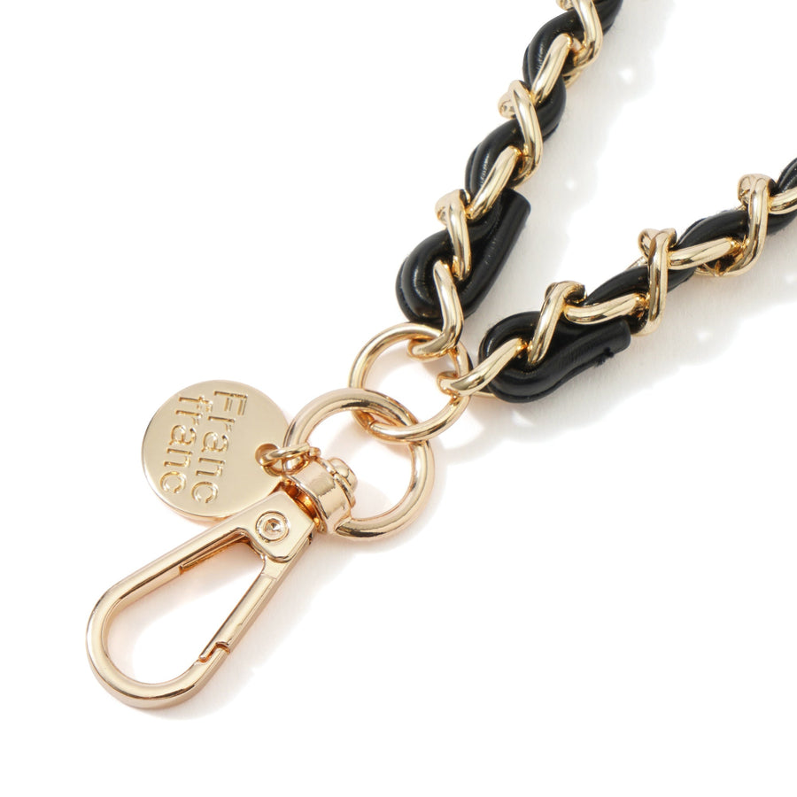 スマホハンドストラップ チェーン 2 ブラック