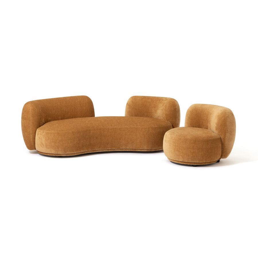 ボヌール ソファ 3S イエロー（W2000）