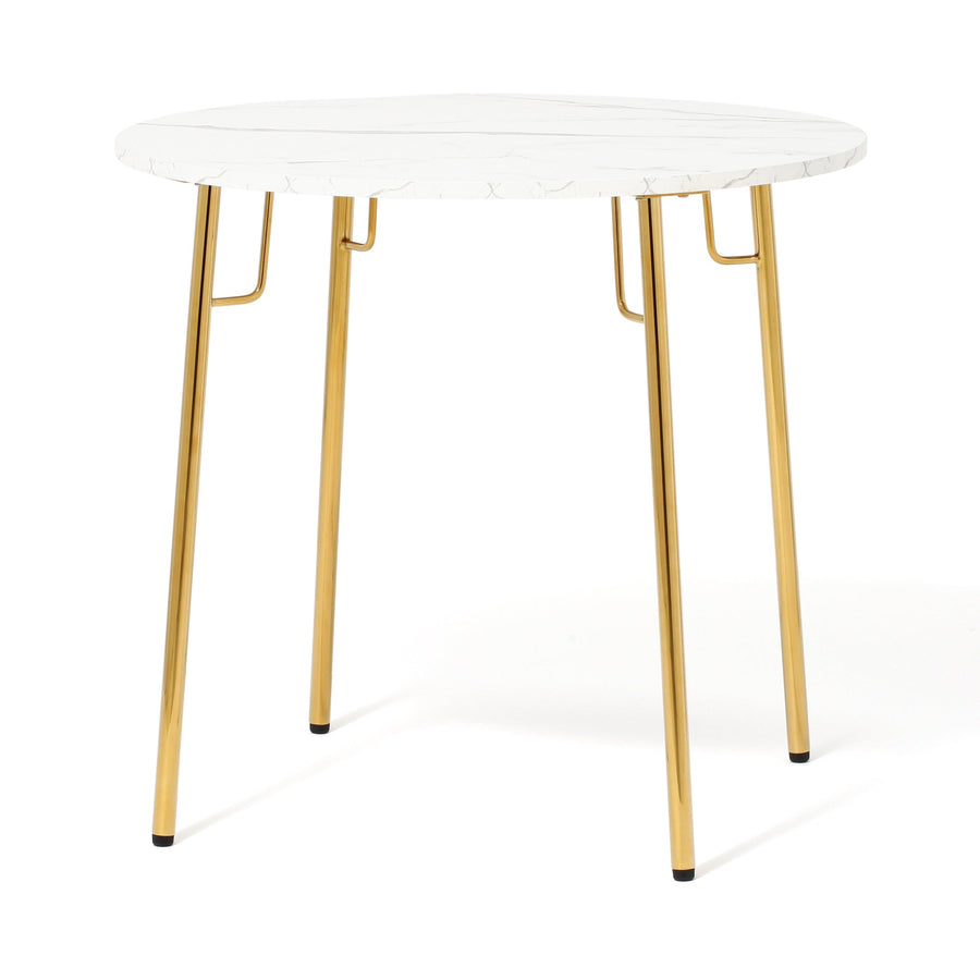 Bell Dining Table Round 80 Marble x Gold