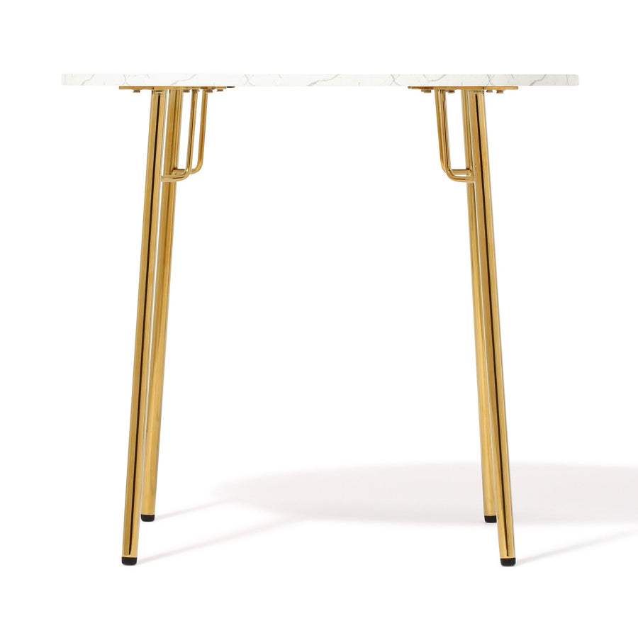 Bell Dining Table Round 80 Marble x Gold