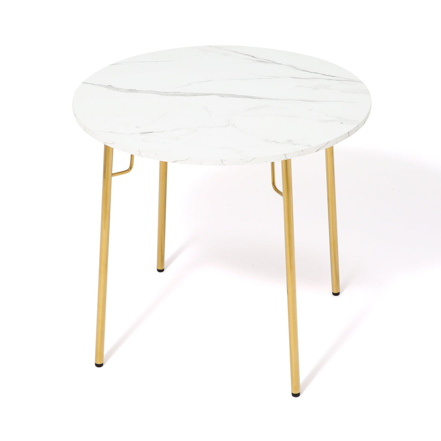 Bell Dining Table Round 80 Marble x Gold