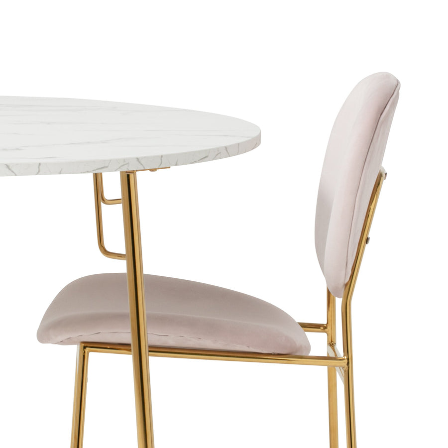 Bell Dining Table Round Marble x Gold (φ1100)