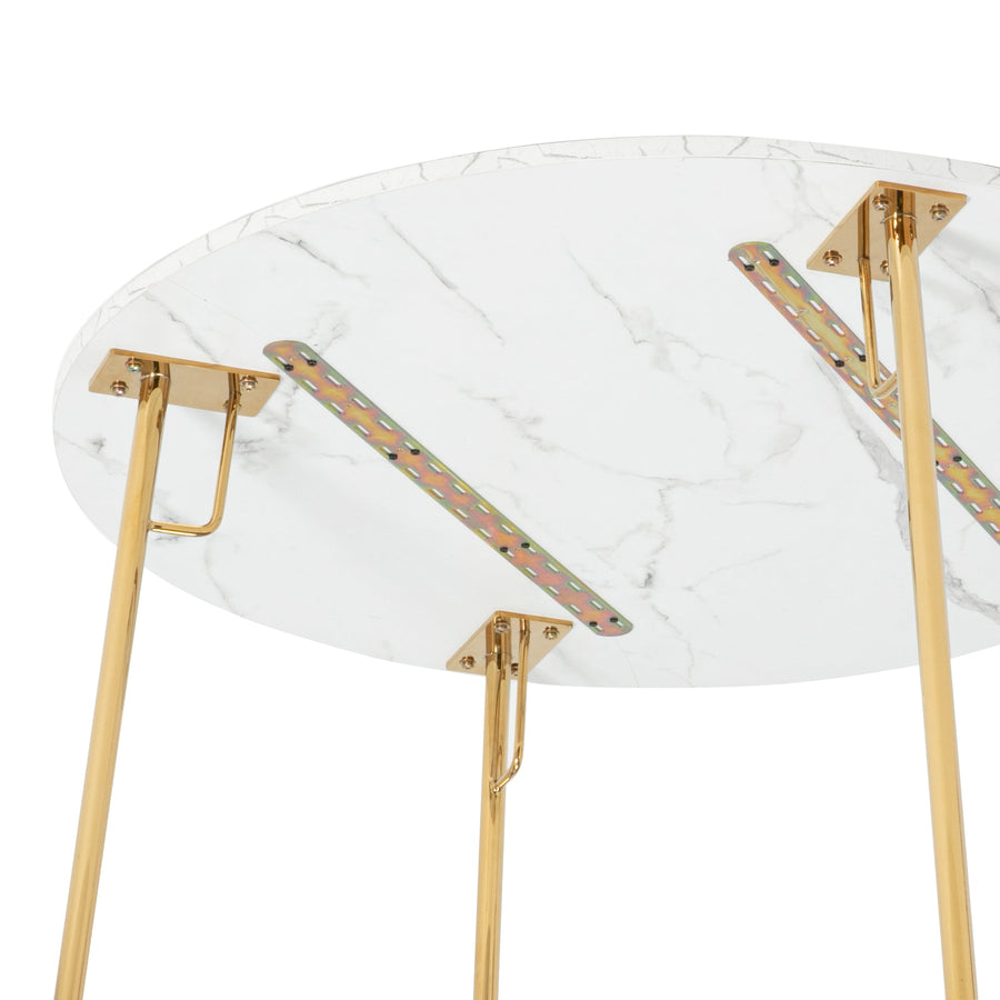 Bell Dining Table Round Marble x Gold (φ1100)