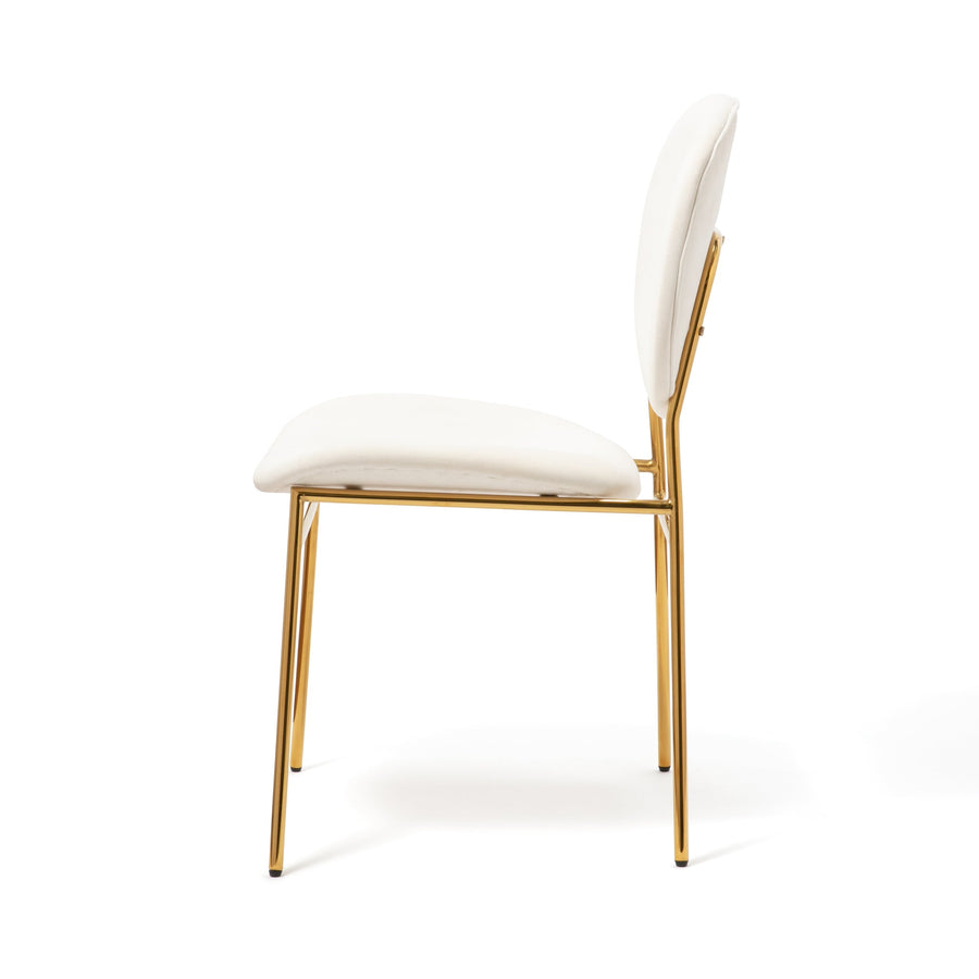 Bell Chair White x Gold