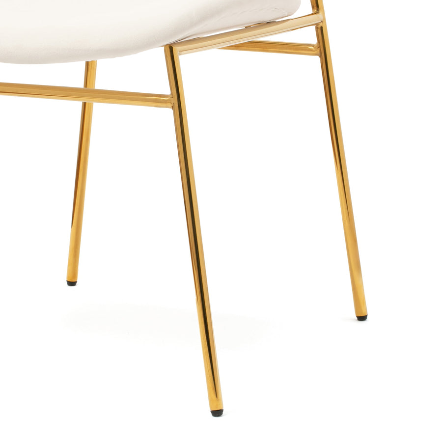 Bell Chair White x Gold