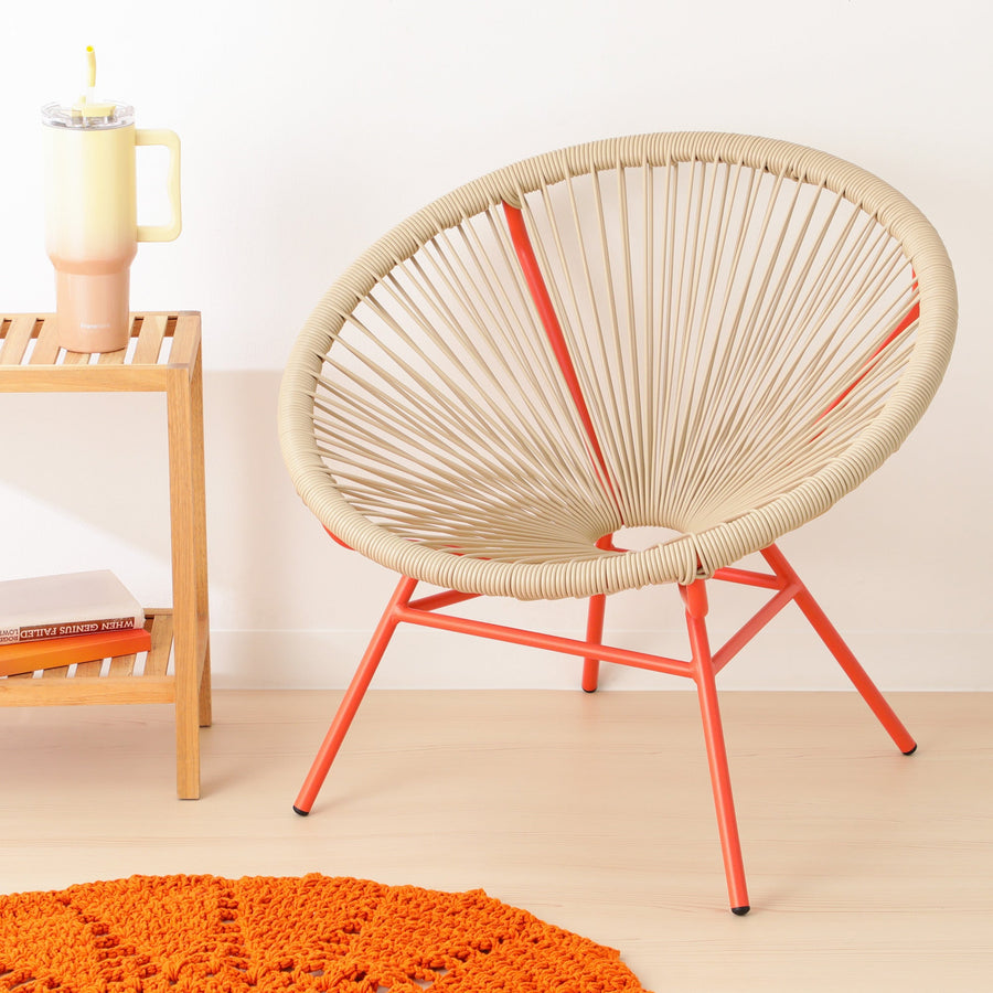 ロータス パーソナルチェア ベージュ×オレンジ