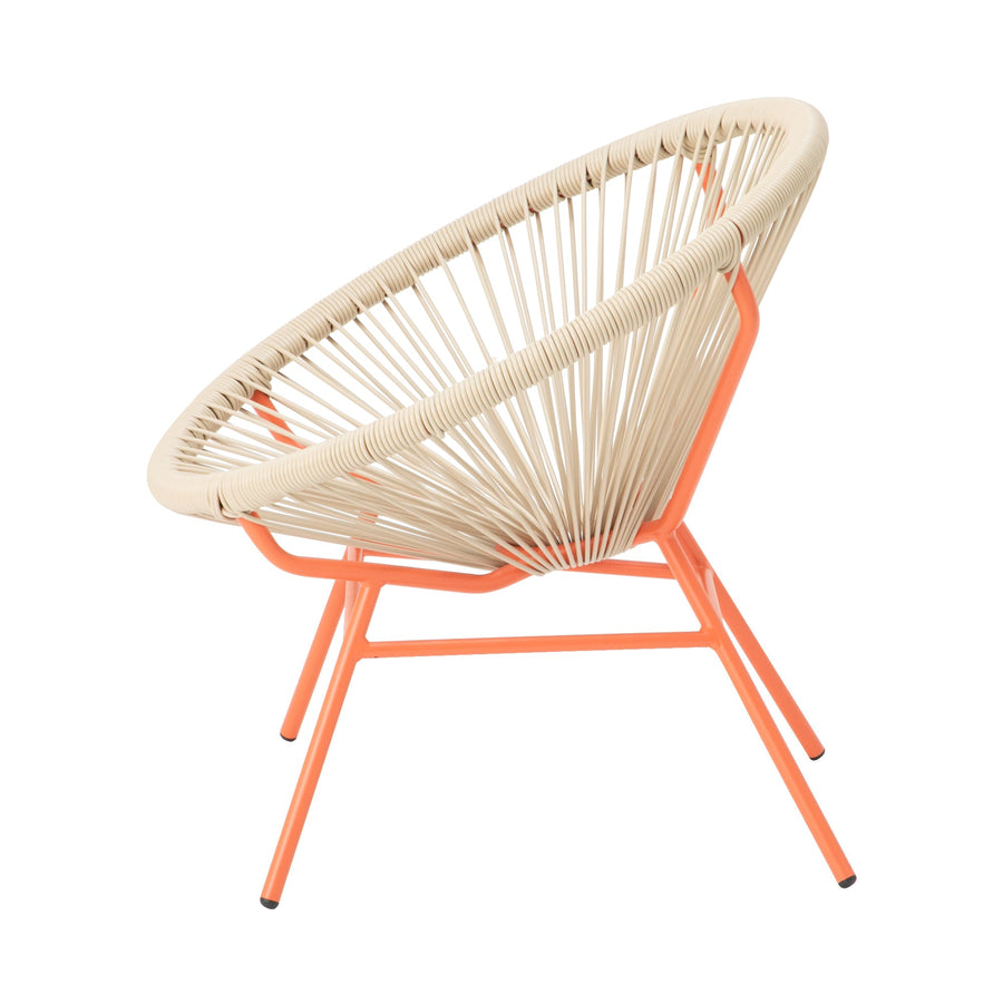 ロータス パーソナルチェア ベージュ×オレンジ