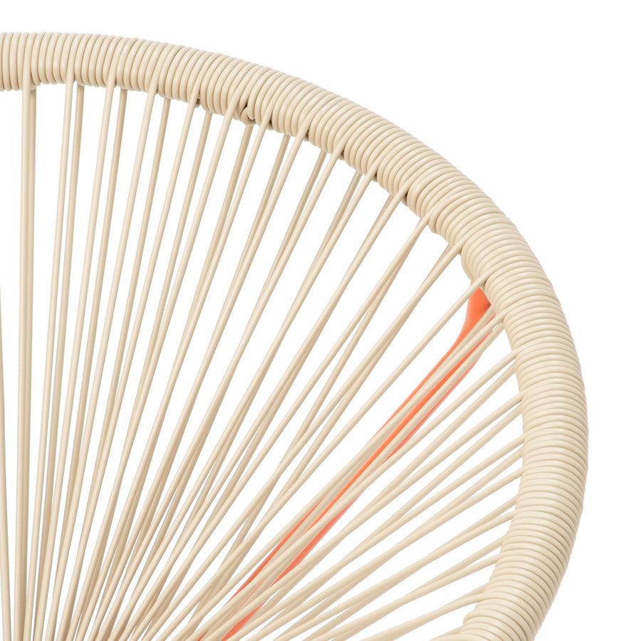 ロータス パーソナルチェア ベージュ×オレンジ