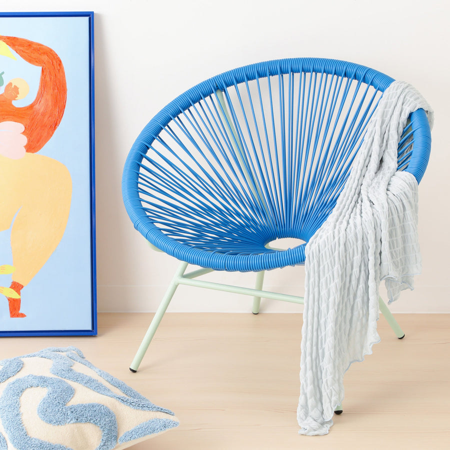 ロータス パーソナルチェア ブルー×ライトグリーン