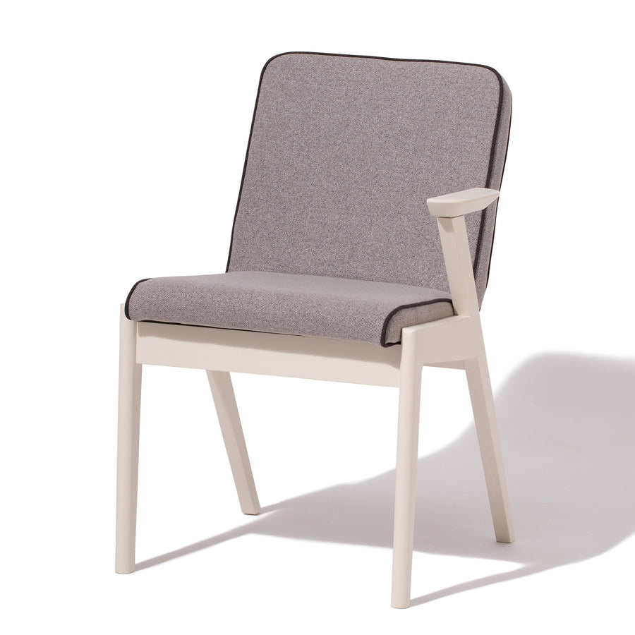 Herve Chair Arm L White x Grey