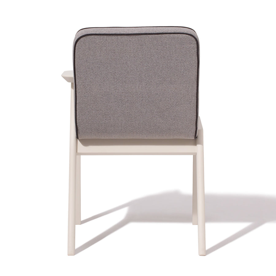 Herve Chair Arm L White x Grey