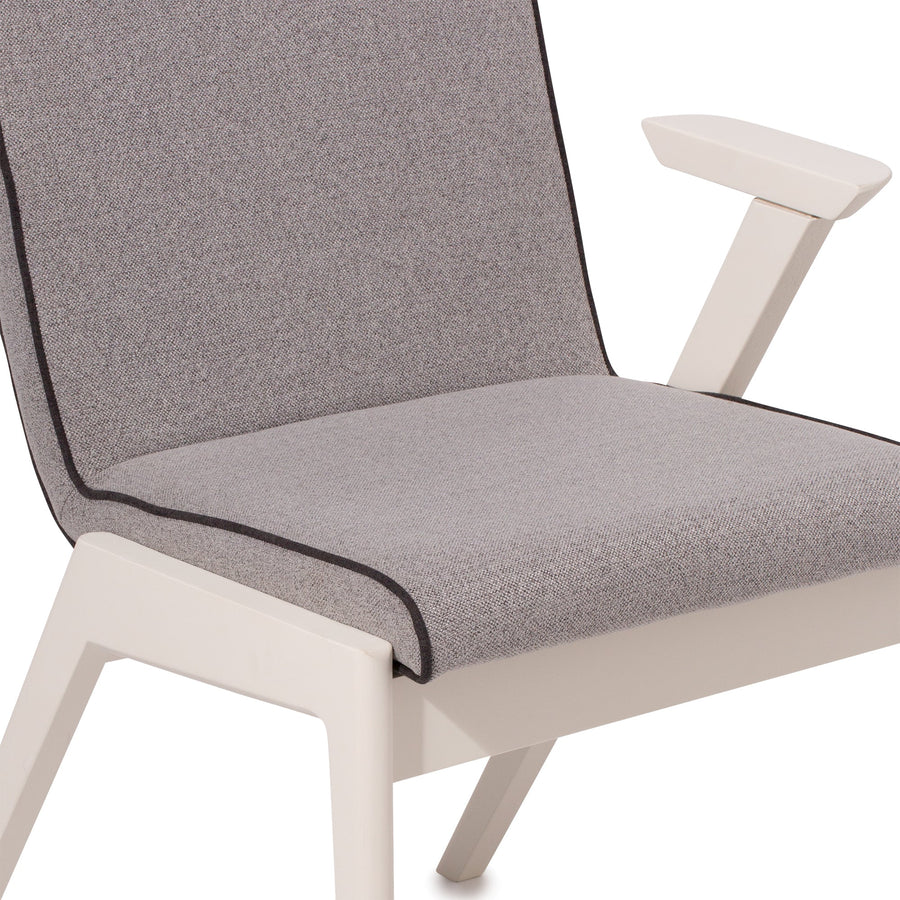 Herve Chair Arm L White x Grey