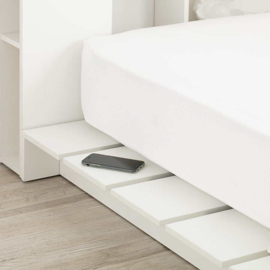 Enkel Low Bed Single White