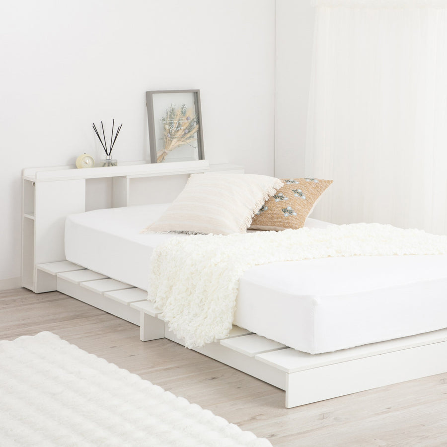 Enkel Low Bed Single White