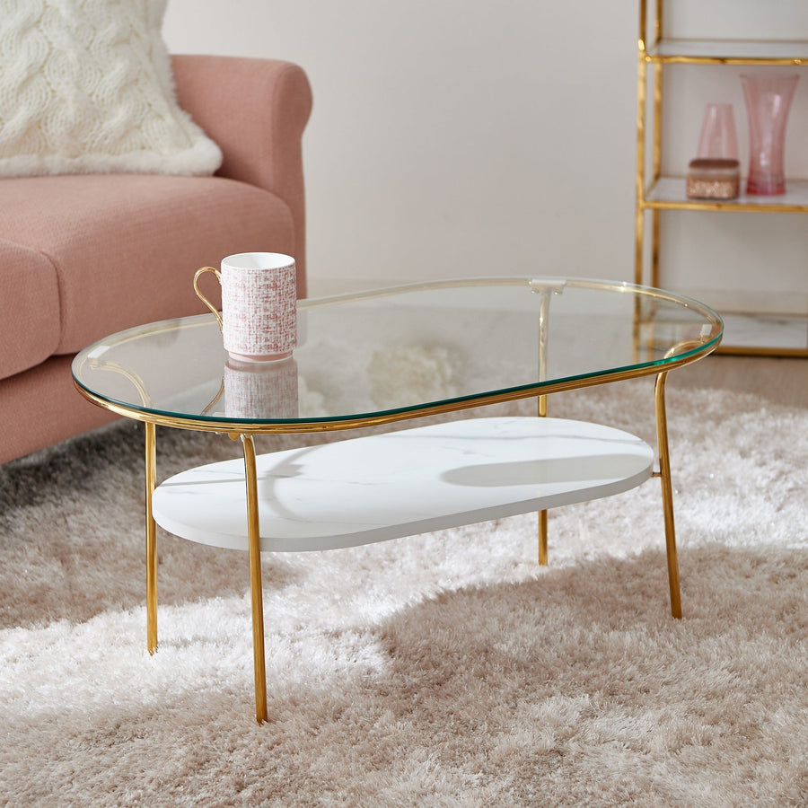 Legato Coffee Table S Gold x Marble (W750)