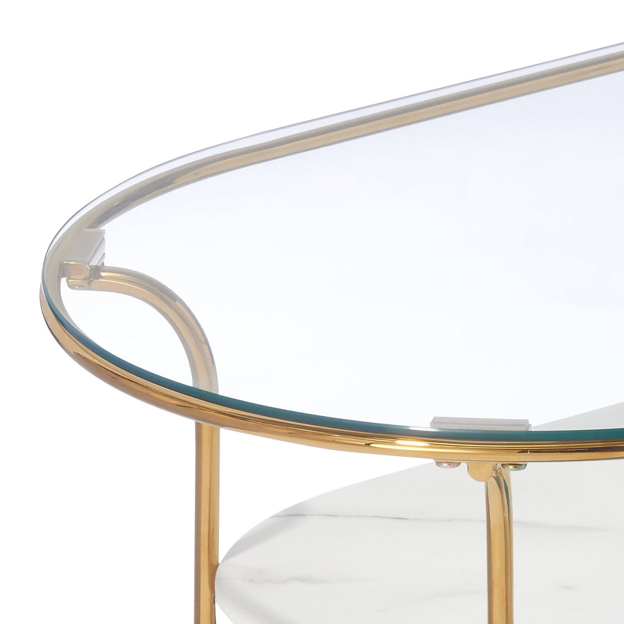 Legato Coffee Table S Gold x Marble (W750)