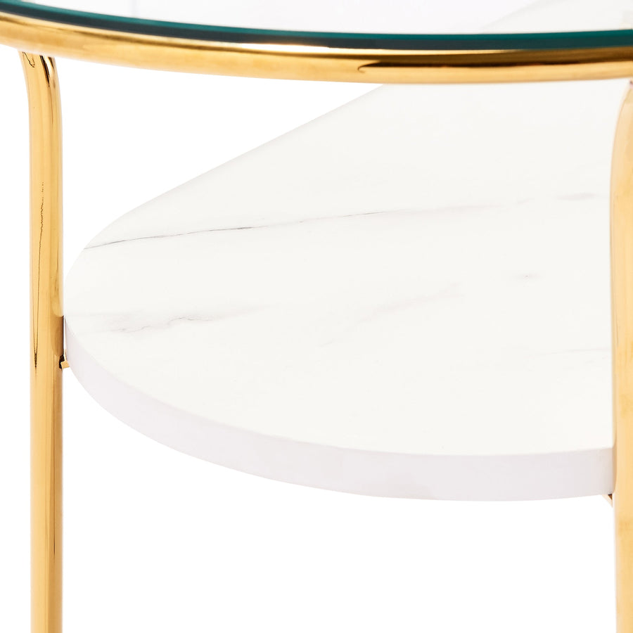 Legato Coffee Table S Gold x Marble (W750)