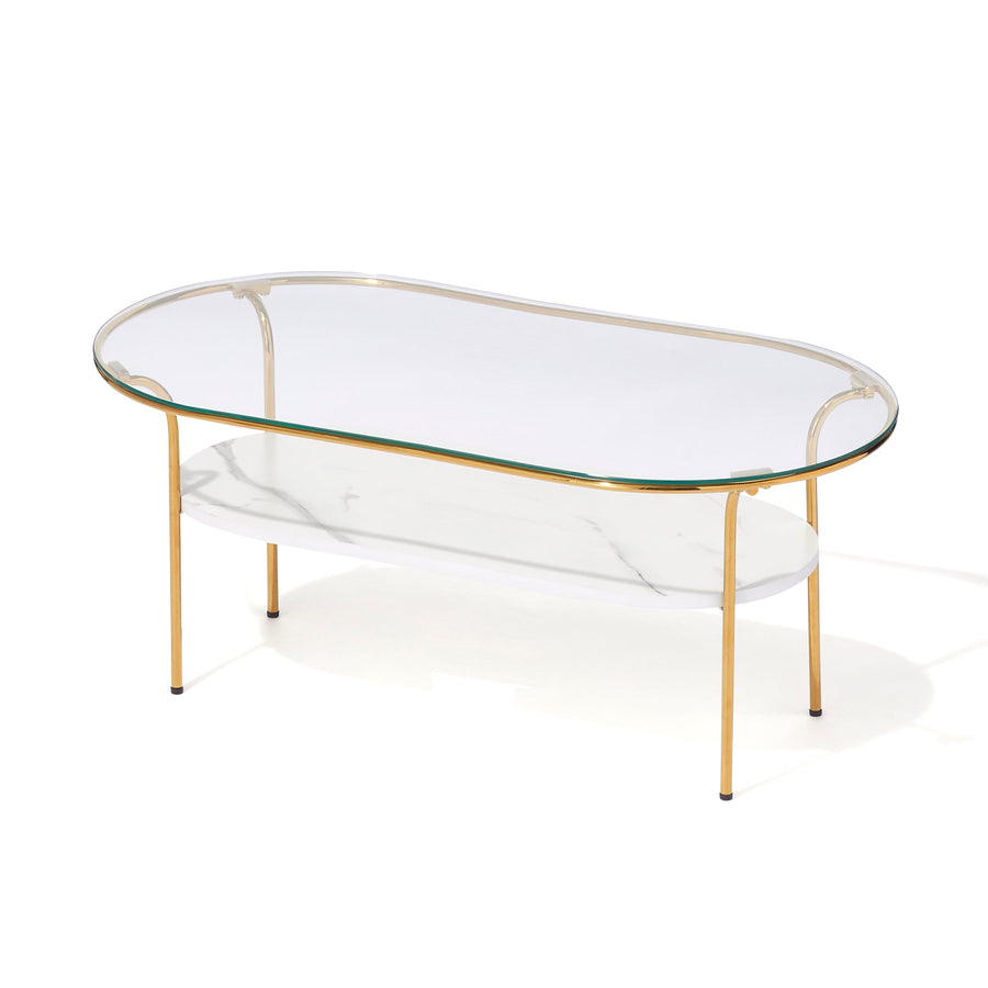 Legato Coffee Table L Gold x Marble (W950)