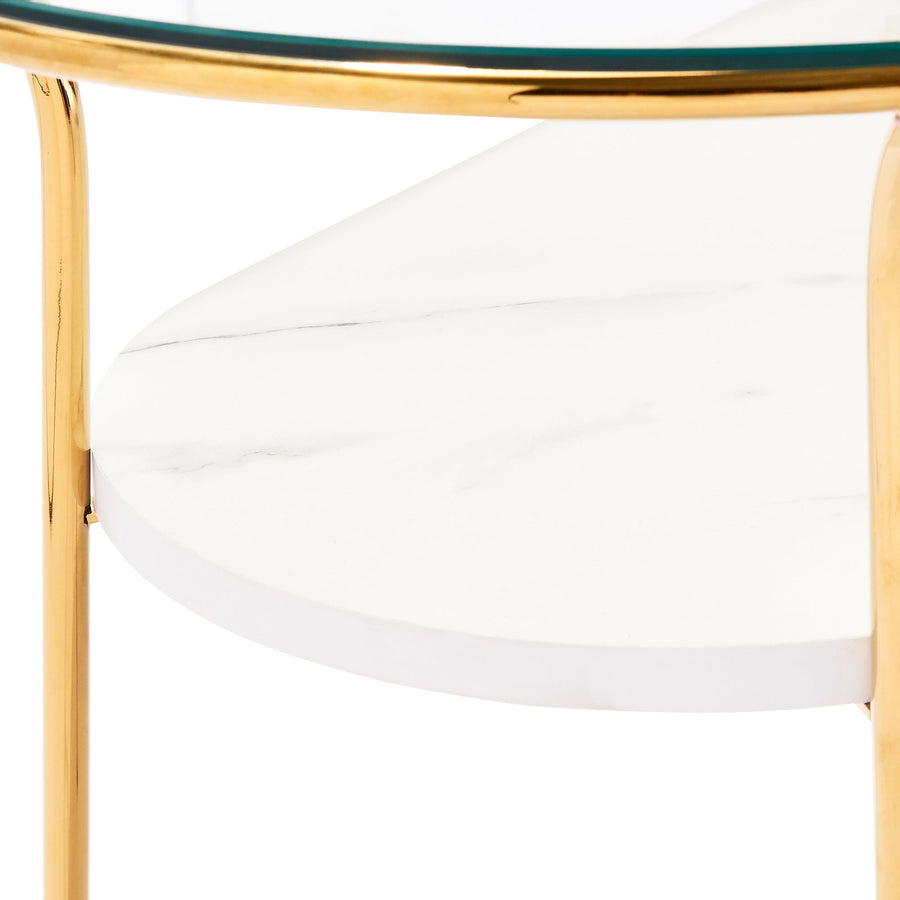 Legato Coffee Table L Gold x Marble (W950)