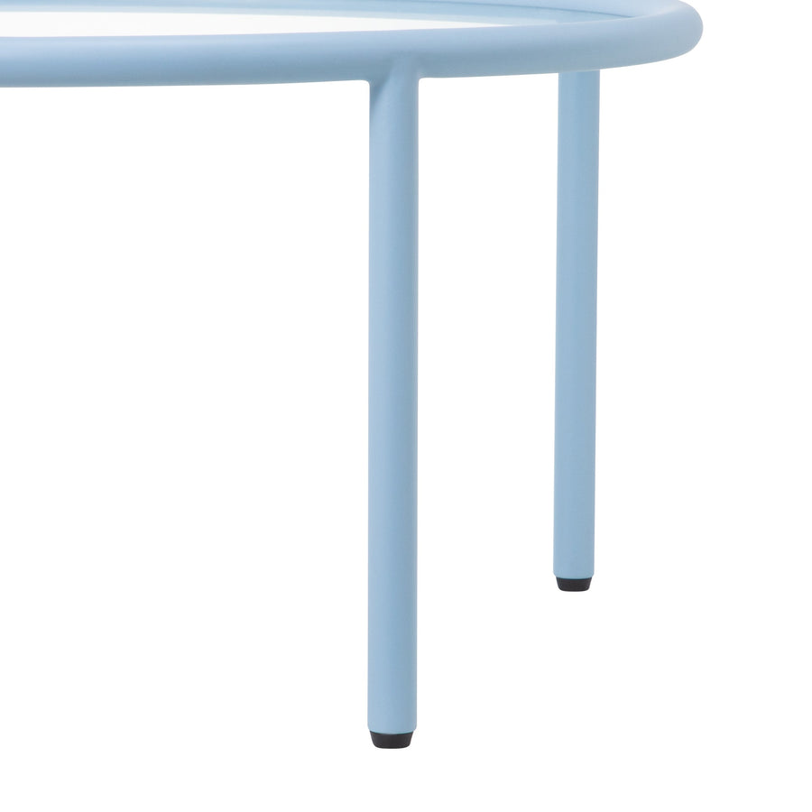 セボ コーヒーテーブル ラウンド ライトブルー（W700）