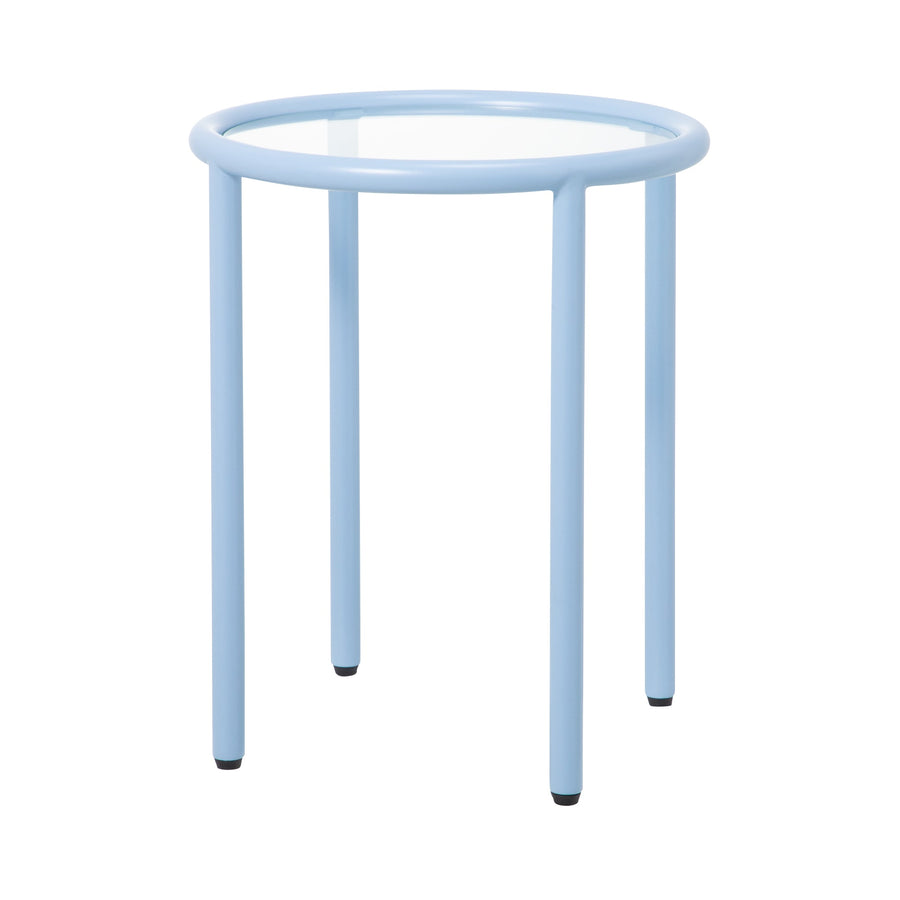 セボ サイドテーブル ラウンド ライトブルー（W400）