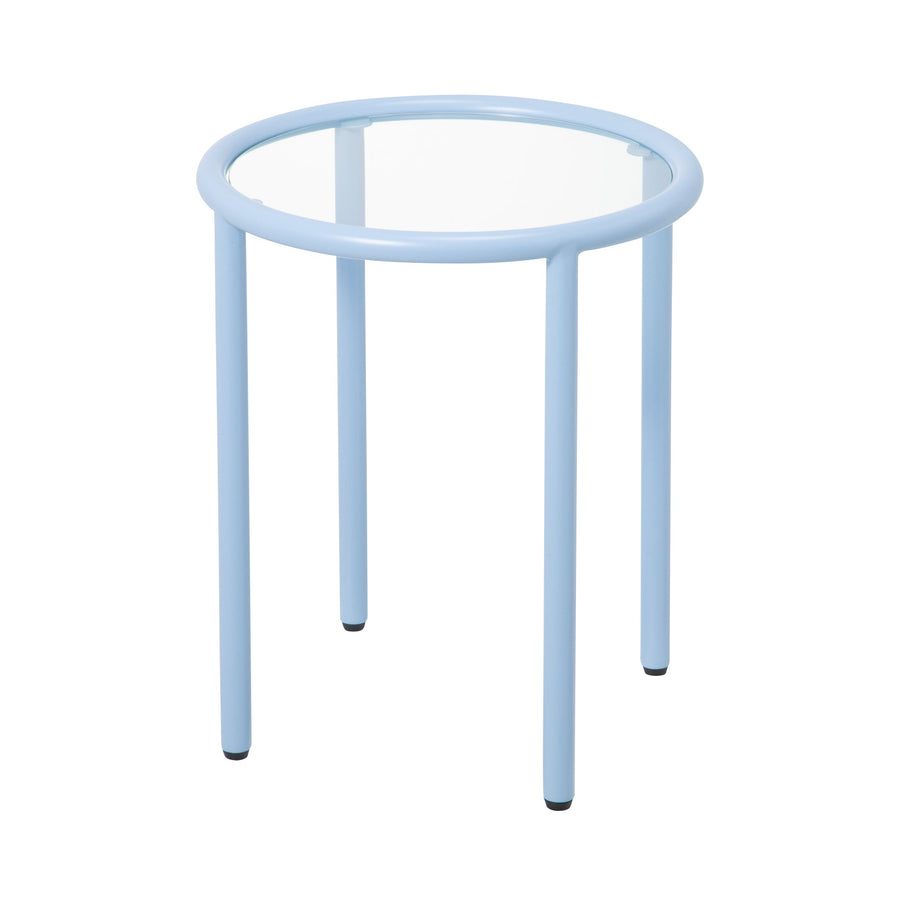 セボ サイドテーブル ラウンド ライトブルー（W400）